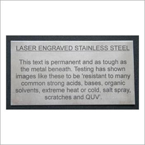 SS Black Laser Engraving Services