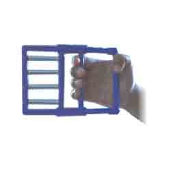 ACi Hand Exerciser - Plastic & Metal Springs, 15x10x5 cm, Blue | Adjustable Resistance, Ergonomic Handle, Portable