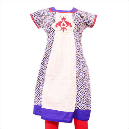 Cotton Kora Embroidery Kurti