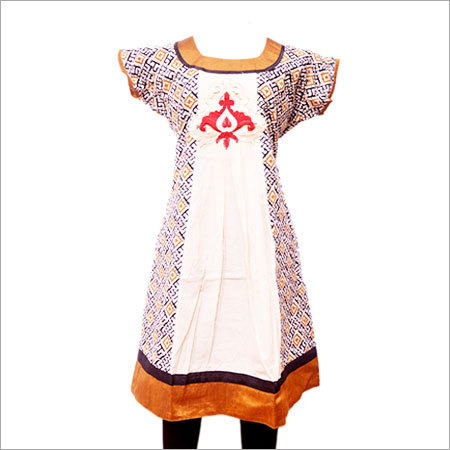 Cotton Kora Embroidery Kurti
