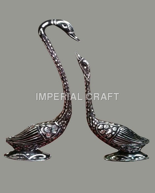Pair of swan black polished