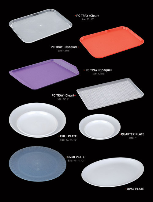 Poly Carbonate Serving Tray & Plates
