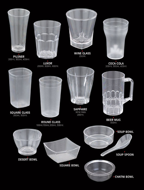 Poly Carbonate Glasses & Bowels