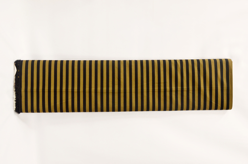 100% Cotton Yellow White Stripes Shirting Fabric