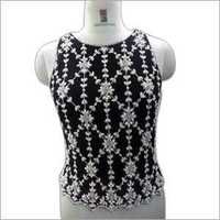 Ladies Hand Beaded Top - Fabric, Glass Beads, Black, S-xl | Stylish, Elegant, Comfortable, Versatile