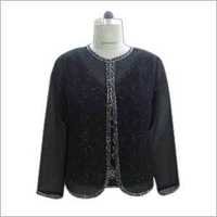 Beaded Evening Jacket - Beaded Fabric, S-xl, Black | Elegant Style, Comfortable Fit, Soft Texture