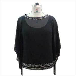 Black Hand Beaded Top