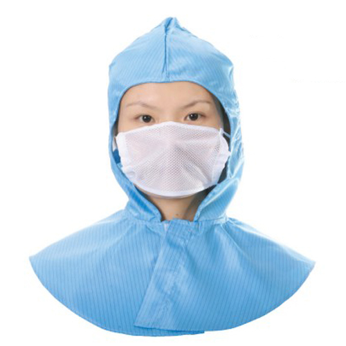 ESD Shawl Cap for Cleanroom Class 100-1000 and Anti-static Work Shop, Wear with ESD Garments