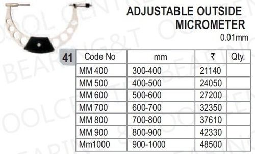 Adjustable Outside Micrometer