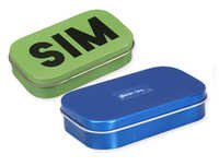 Rectangular Tin Box - Metal 5-8 Inch , Durable Design With Removable Lid And Custom Screen Printing