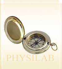 Pocket Compass - Brass And Stainless Steel, 25-100mm Size Range, Antique Golden Finish, Ideal For Office, Lab, And Home Decoration
