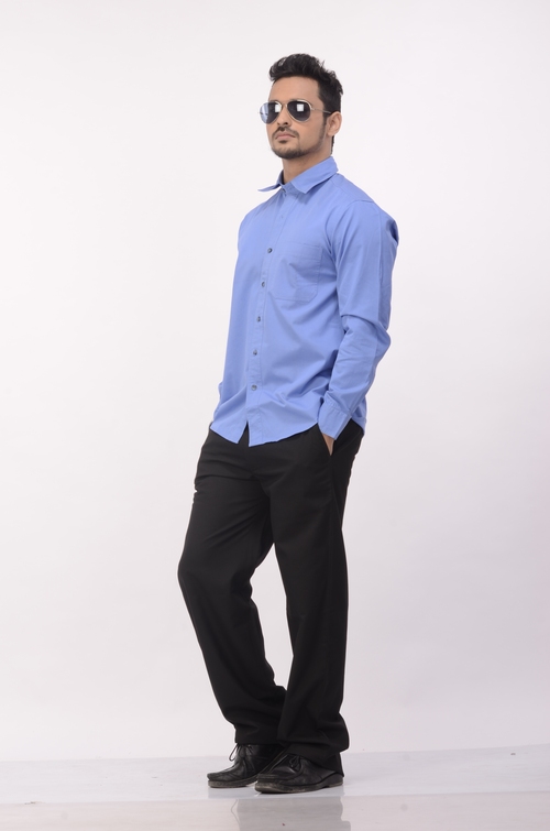 Shirts - Cotton, M-XXL, Light Blue | Long Sleeve, Button Closure, Soft Fabric, Comfortable Fit, Stylish Design