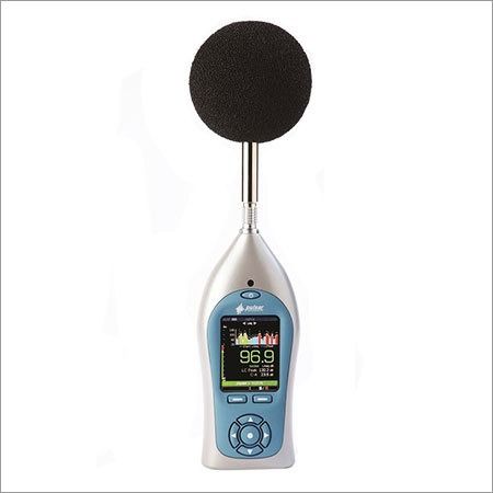 White And Sky Blue Decibal Meter Or Sound Meter