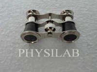 Binocular Brass With Leather - Stainless Steel And Mild Steel, 6 Inches Size, Silver And Black Color, Antique Design For Office And Home Decor