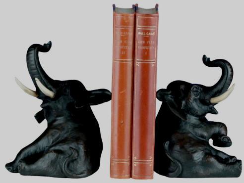 Aluminium Elephant Bookends