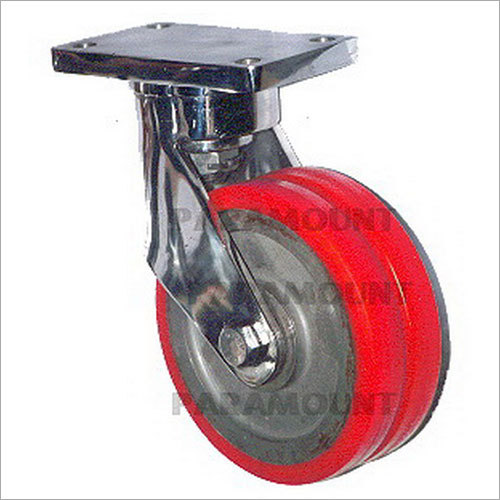 SS Twin PU Bonded Castor