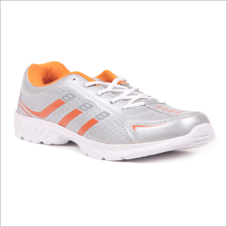Fancy Sports Shoes - Synthetic, Various Sizes, Silver | Lace-up, Lightweight, Colorfast, Comfortable Fit, Durable Rubber Sole