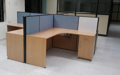 Modular Workstation - Wood & Metal, Beige, Variable Dimensions | Flexible Design, Easy Assembly, Durable Materials, Customizable Options