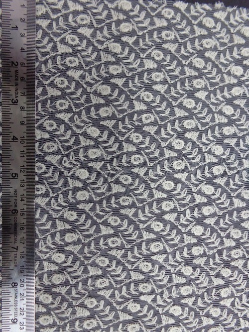 net & chikken All Over Works - Cotton Floral Fabric, 44 Inches Wide, Gray | Soft Texture, Durable, Breathable