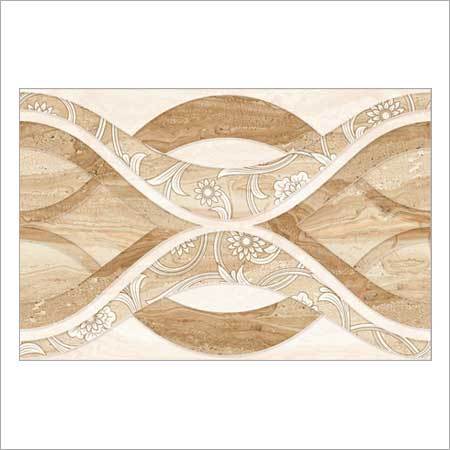 Interior Ceramic Wall Tiles - Ceramic Material, 300x450 mm Size, Polished Surface Treatment, Suitable for Walls, Available in Browns, Creams, and Whites, Stylish and Durable Design