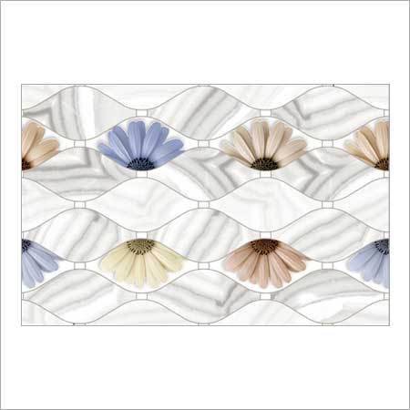 Designer Ceramic Wall Tiles - Ceramic, 300 X 450 mm, White, Polished Surface Treatment | Ideal for Interior Walls, OEM Available, 10-Year Warranty
