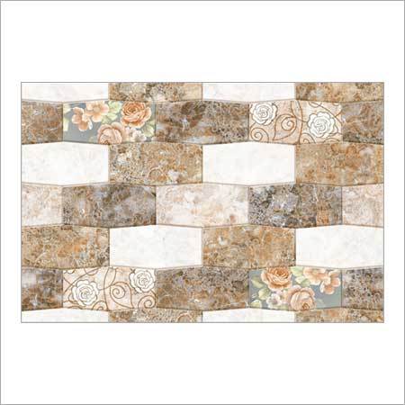 Elevation Wall Tiles - Ceramic Material, 300 X 450 mm Size, Available in Cream, Whites, and Browns | Polished Surface Treatment, Interior Application