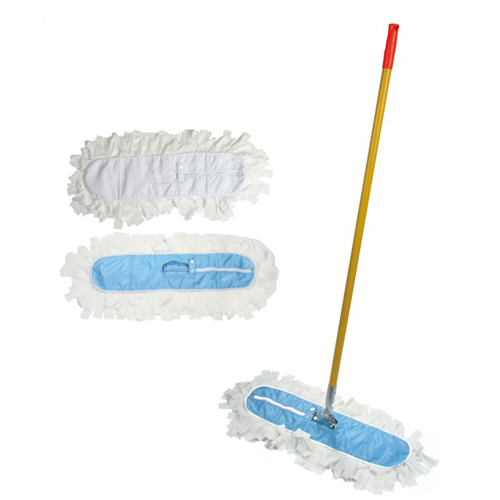 Washable replaceable micro-fiber cleanroom mop