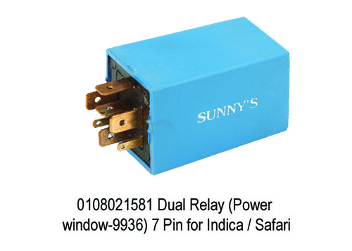 Metal And Plastic Dual Relay (Power Window-9936) 7 Pin For Indica 