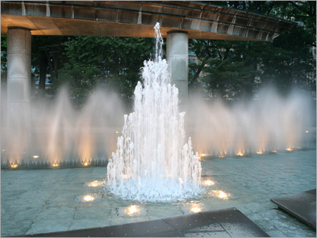Mist Fountain - Stainless Steel, Variable Height & Width, Multiple Nozzles | Energy Efficient, LED Lighting, Durable, Low Maintenance