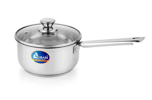 ग्लास लिड इंडक्शन बॉटम के साथ सॉसपैन