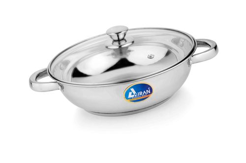 Airan Kadhai with Glass Lid Induction Bottom
