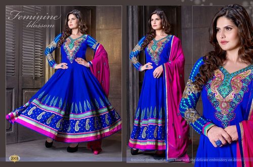 Aurora Blue With Delicate Embroidery On Dress