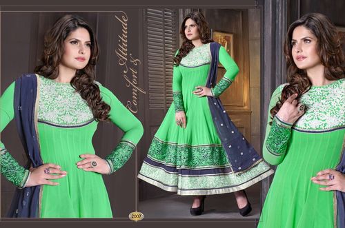 Pista Colour Anarkali