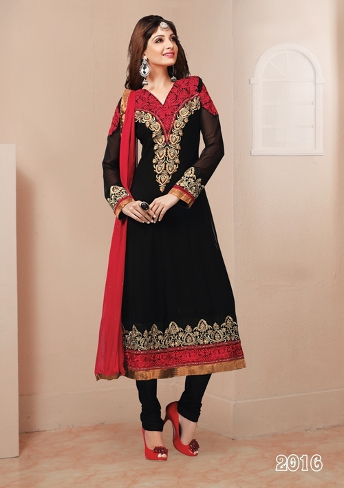 Embroidered Churidar Salwar Suit