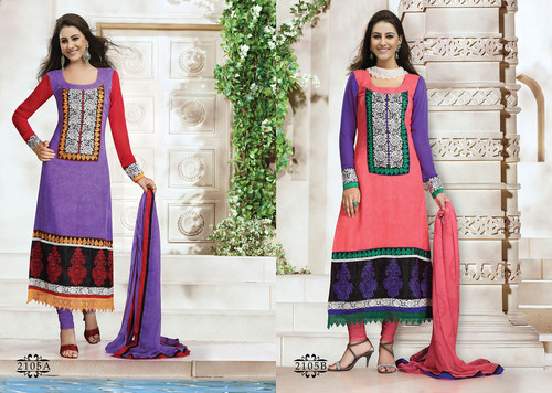 DESIGNER SERISE 2100 - Silk Chiffon, Top 44 Inch, Bottom 40 Inch, Dupatta 2.5 Meter | Embroidered, Elegant, Soft Fabric, Stylish Fit