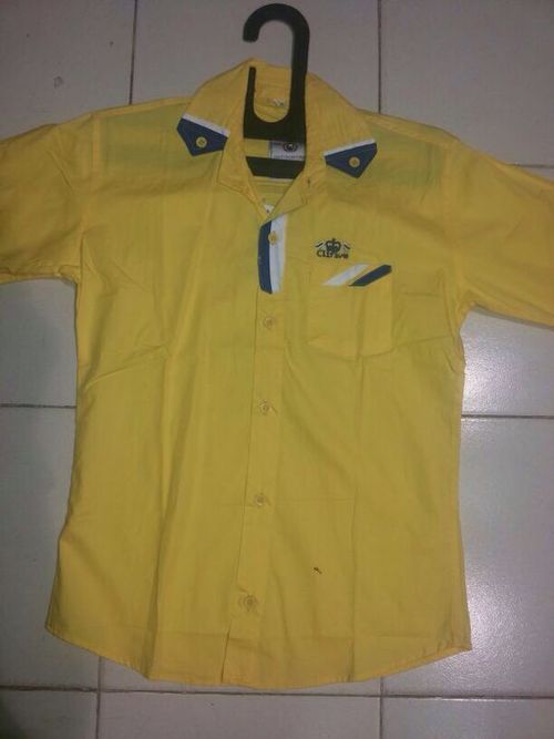 Shirt - Cotton Kids, Yellow, Half Sleeve | Button Closure, Collared, Soft Fabric, Stylish Design, Comfortable Fit, Durable Stitching, Easy to Wash, Breathable Material, One Pocket
