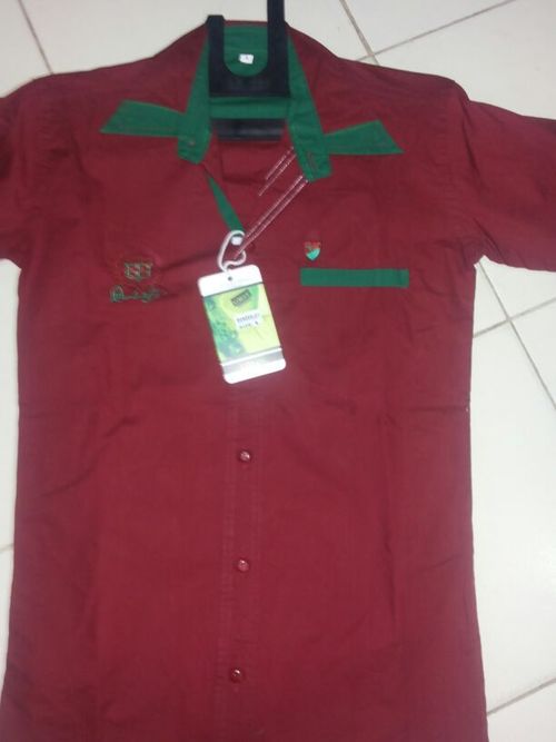 Shirt - Cotton, Medium, Maroon | Button Closure, Collared, Soft Fabric, Breathable, Long Sleeve, Pocket