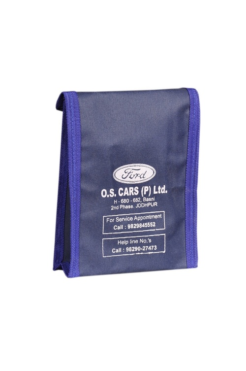 Document Cover - Polyester, 10x8x2 Inches, Dark Blue | Durable, Water Resistant, Dust Resistant, Zipper Closure, Elegant Design