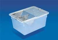 Animal Cage - Polypropylene & Stainless Steel, 290x220x140 Mm & 430x270x150 Mm , High Ventilation Design For Laboratory Species