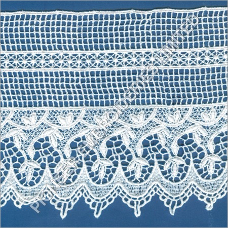 Cotton Guipure Lace - Cotton, Variable Length, White | Elegant Design, Smooth Texture, Neat Stitching, Durable Material