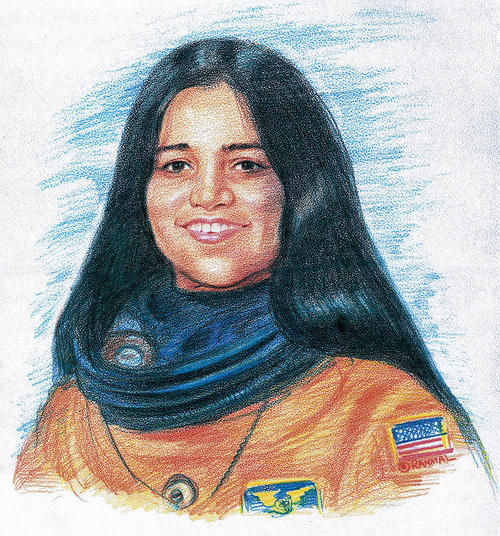 Kalpana Chawla Potrate For Education School Lab