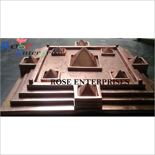 Ashtadhatu Vedik Vastu Purush Pyramid Plate Length: 12 Inch (In)