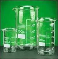 Beaker Tall Form With Spout - Borosilicate Glass, Graduated For Approximate Content, Capacity: 50-1000 Ml (od X Height: 36x70mm To 90x190mm) | Industrial & Laboratory Use, Weight: 30-100 Grams