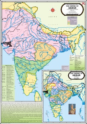 The Empire of Akbar Map