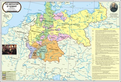 Struggle For The Unification of Germany Map