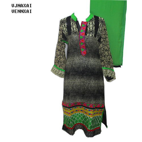 3745 Georgette Black Print