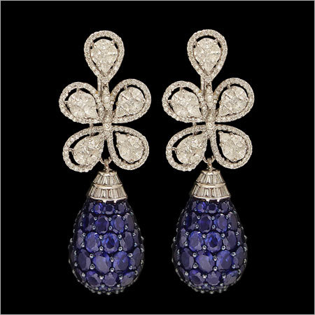 Diamond Beaded Earrings