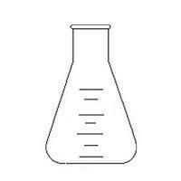 Amber Colour Flask Conical Narrow Mouth, Gaduated