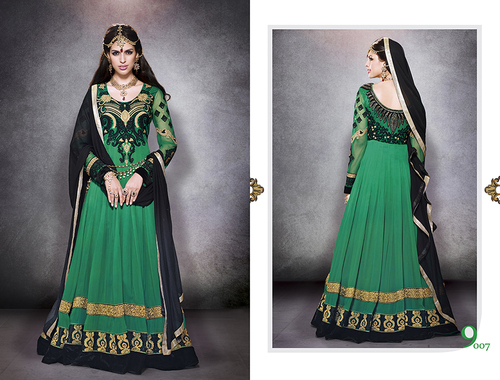 Georgette Embroidery Anarkali Dress Material