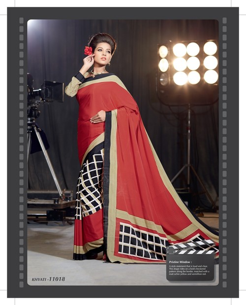 Styloce Multi Color KhayatiDesigner Printed Saree